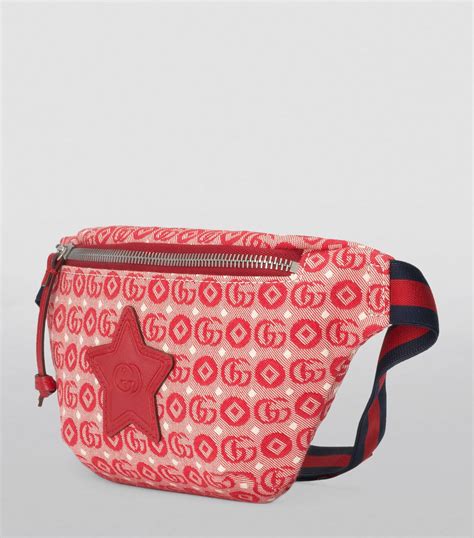 gucci children's belt bag star|Children's star belt bag in Blue Fabric .